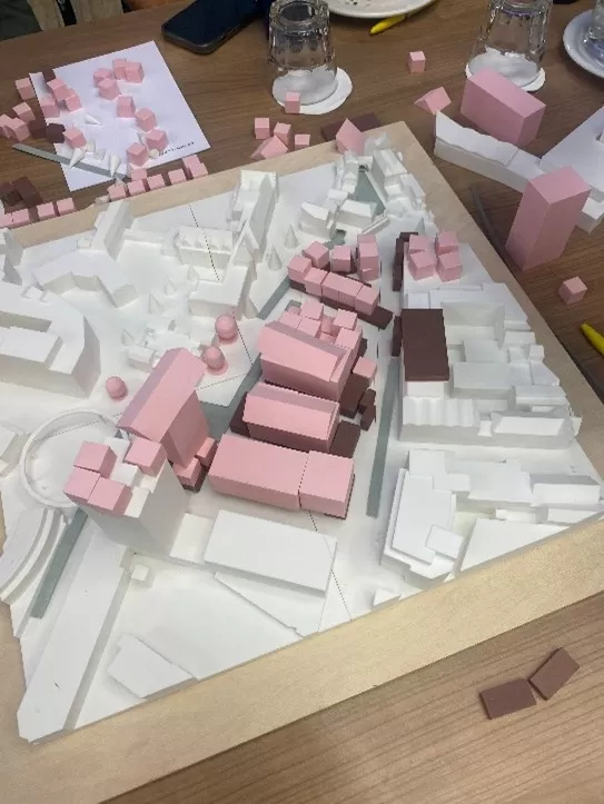 Maquette van groep 3 - zijaanzicht