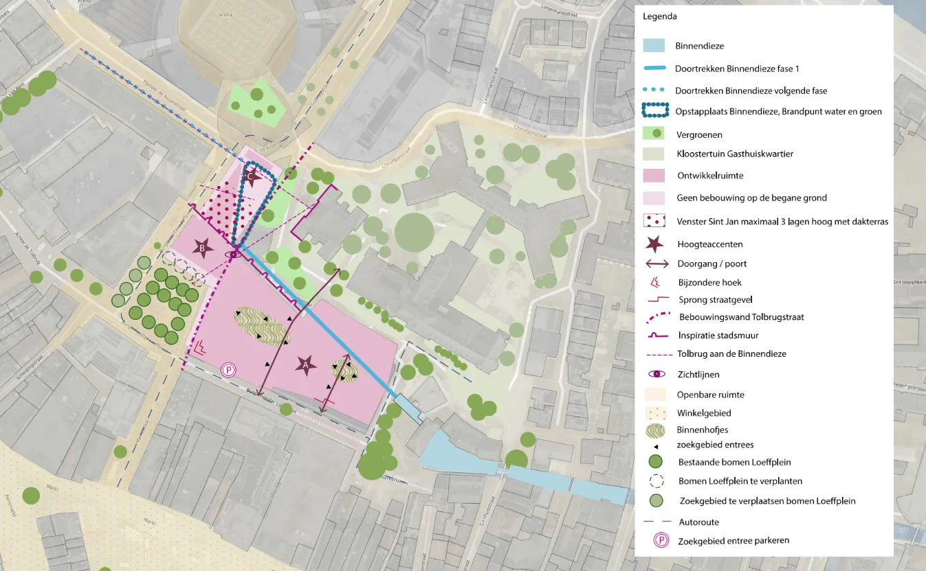 Conceptkaart van de  nieuwe situatie